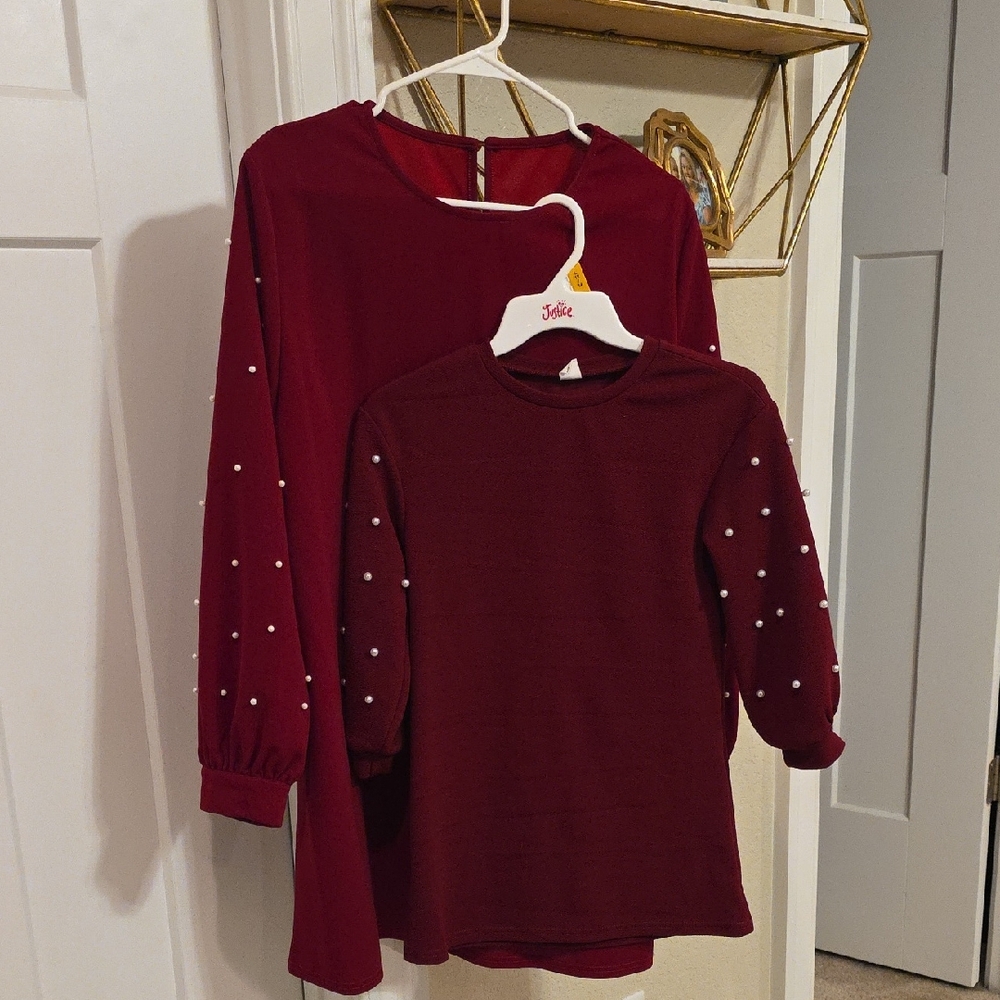 SHEIN Burgundy Dress